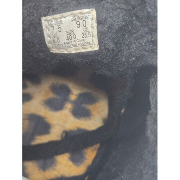 VANS Women’s Sk8 Lo Top Trainers Black Leopard Faux Fur size 9 - Picture 6 of 8